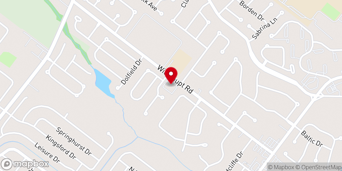 Map showing location of New Life Christian Church