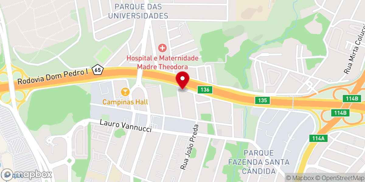 Map showing location of Igreja Batista Nova Aliança
