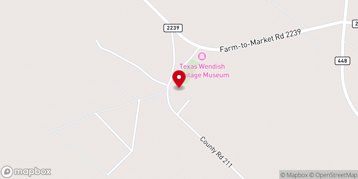 Map showing location of St. Paul Lutheran Church