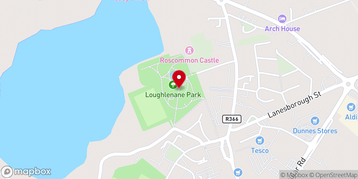 Map showing location of Loughnaneane Park