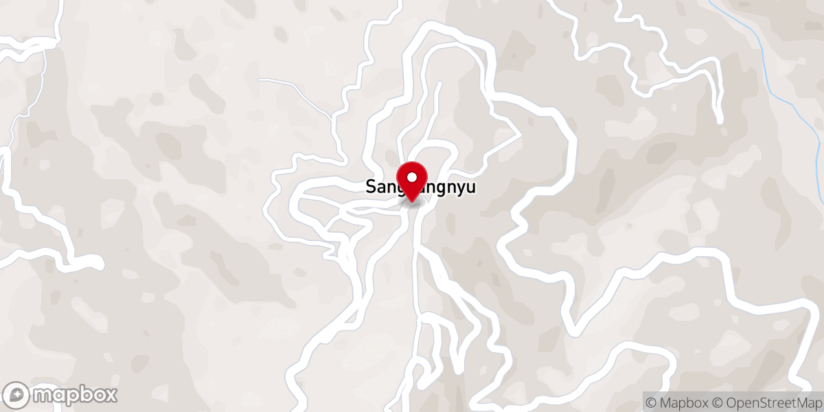 Map showing location of Sangsangyu Baptist Church