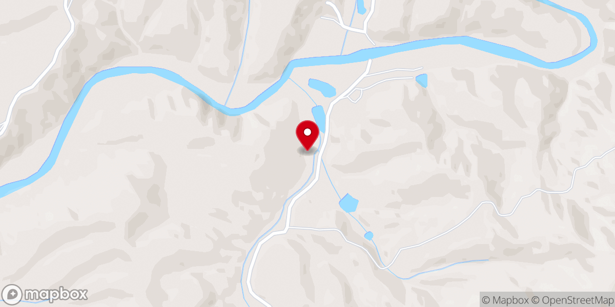 Map showing location of Springmaid Mountain Retreat & Stables