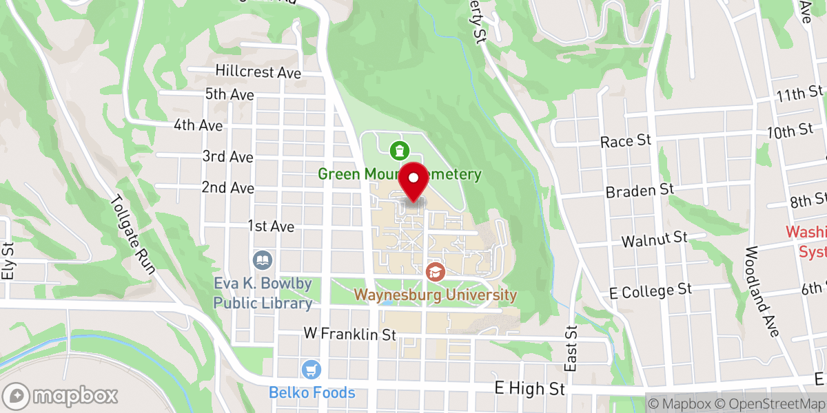 Map showing location of Robert's Chapel