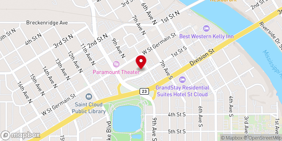 Map showing location of St. Mary's Cathedral