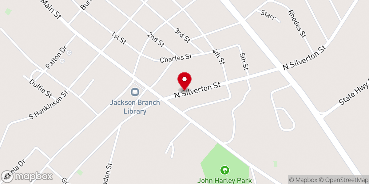 Map showing location of Thornton Park
