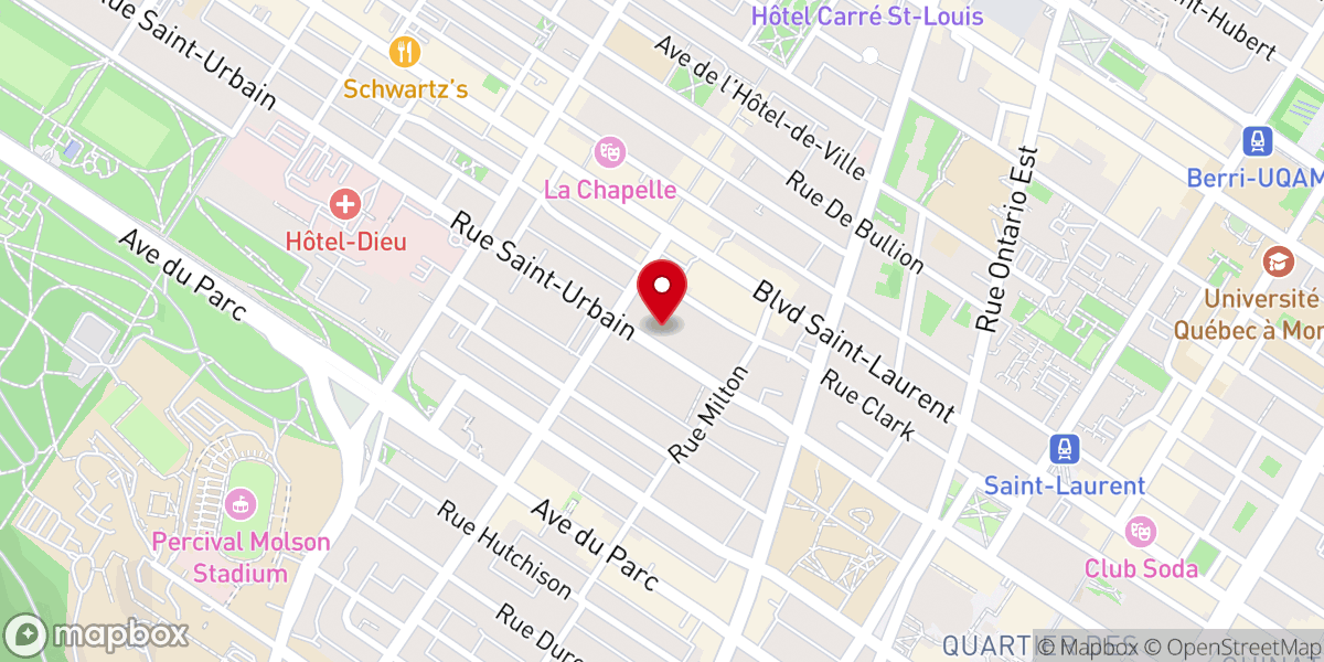 Map showing location of Chinese Baptist Church of Montreal - Église Chinoise Baptiste de Montréa