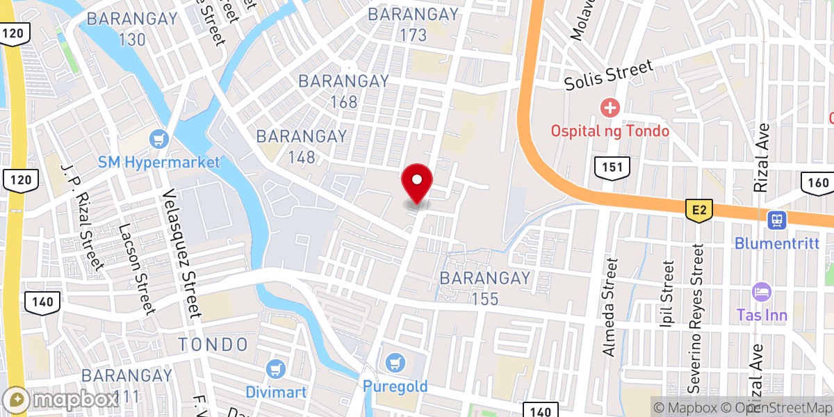 Map showing location of Manila Faith Assembly of God