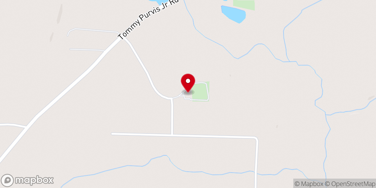Map showing location of Mount Olive Freewill Baptist Church
