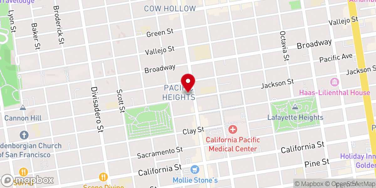 Map showing location of Calvary Presbyterian Church