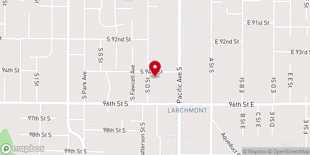 Map showing location of South Tacoma Adventist Fellowship
