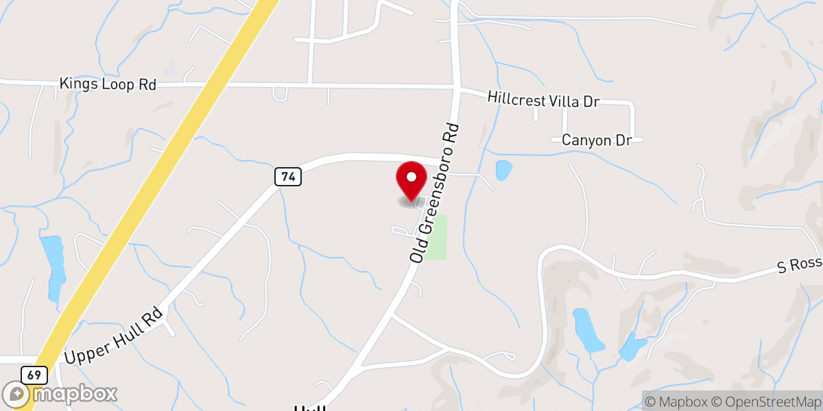 Map showing location of Covenant Presbyterian Church