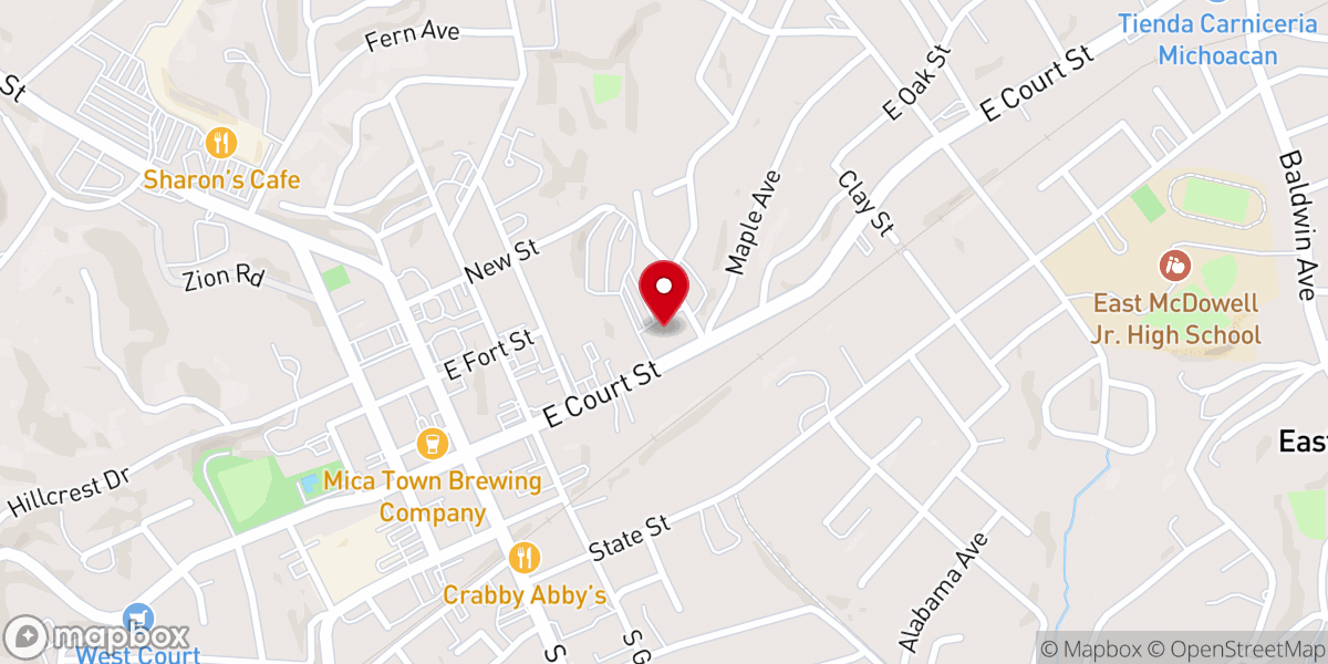 Map showing location of New Manna Baptist Church
