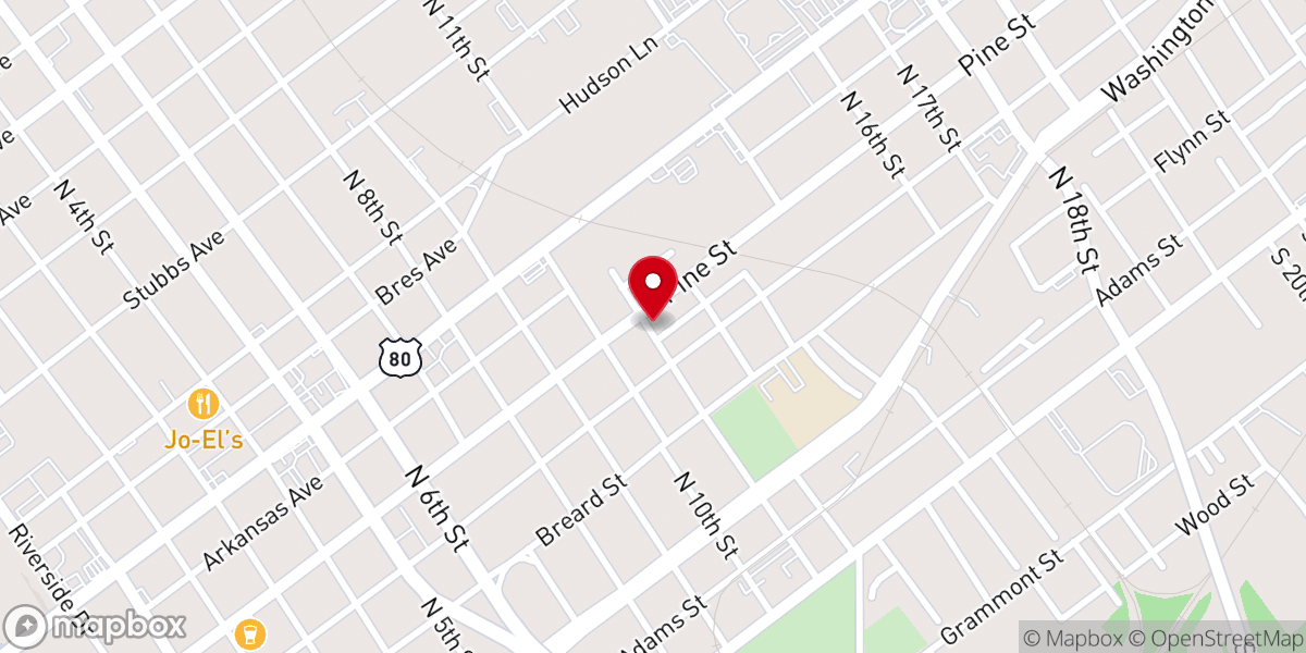 Map showing location of Allen Chapel AME Church