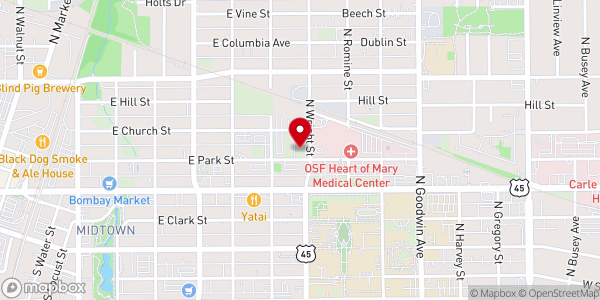 Map showing location of St Mary Catholic Church