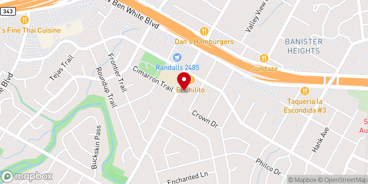 Map showing location of Austin Christian Assembly