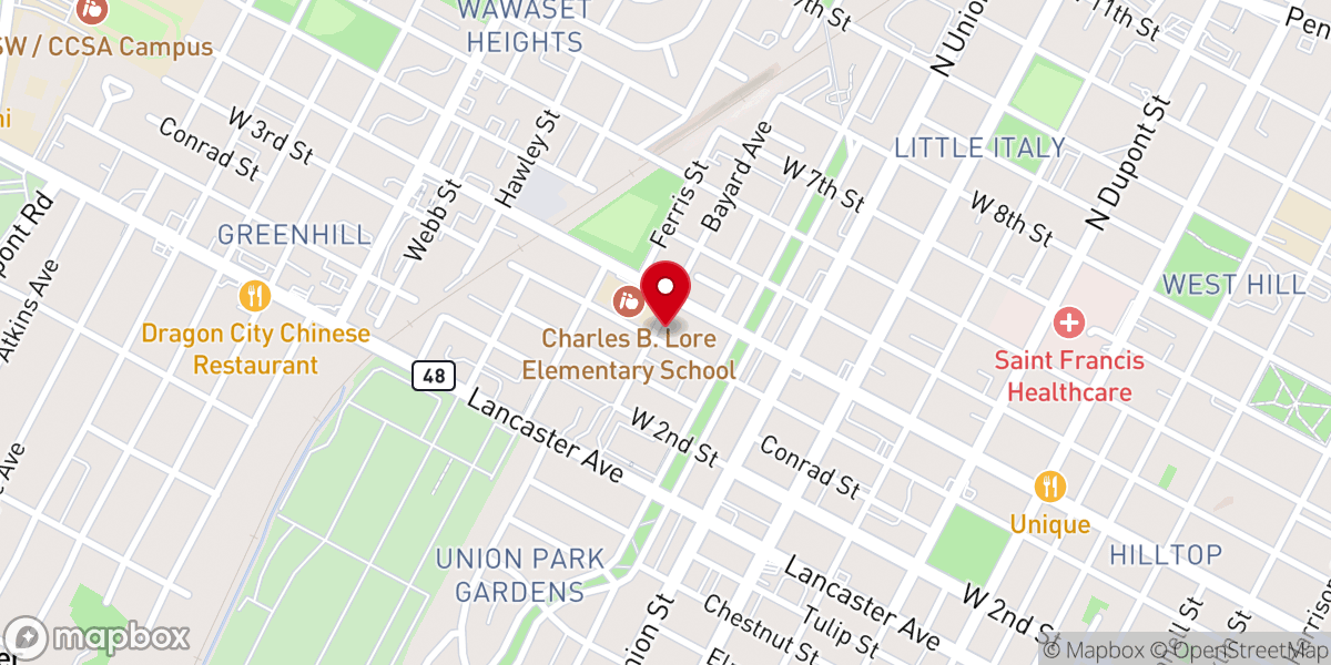 Map showing location of CATHOLIC CHARITIES BAYARD HOUSE