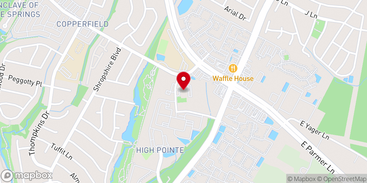 Map showing location of Our Savior Lutheran Church