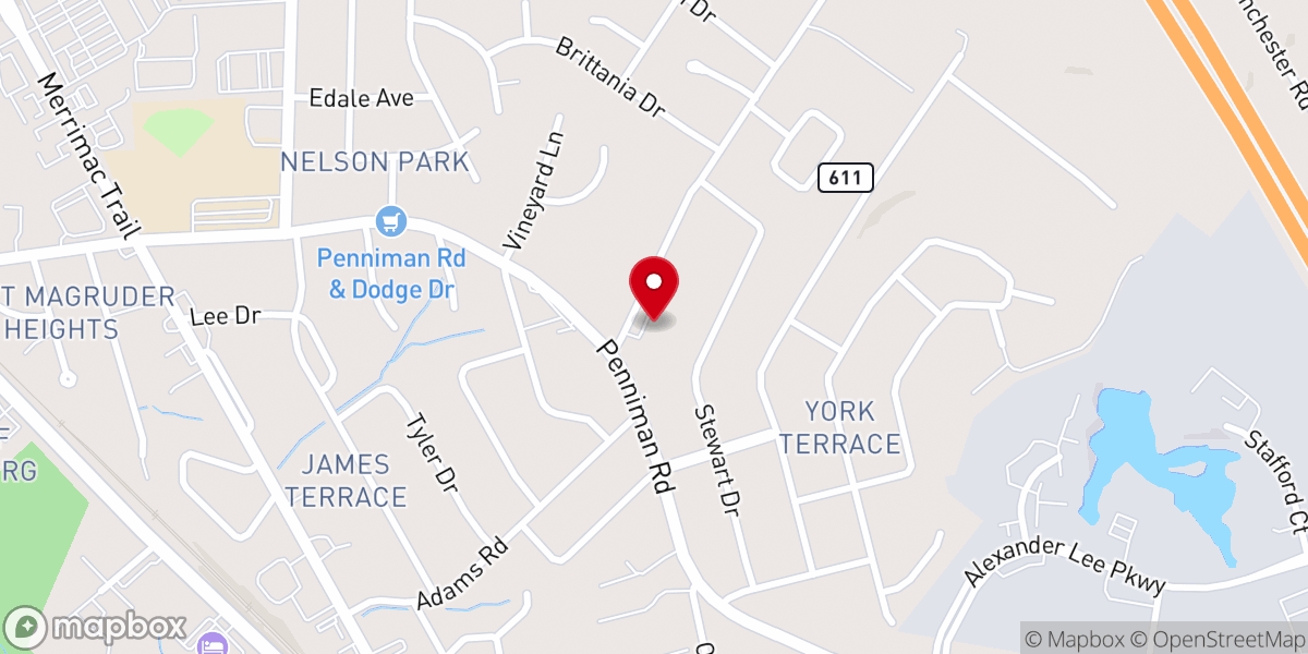Map showing location of Unity Williamsburg Spiritual Center