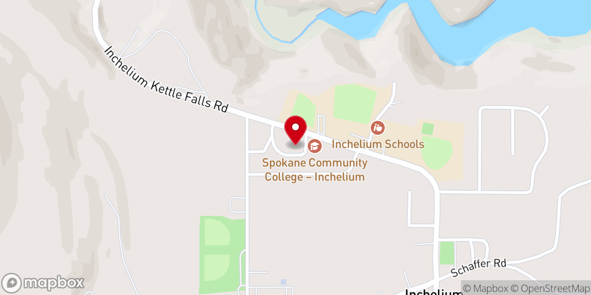 Map showing location of Inchelium Community Center