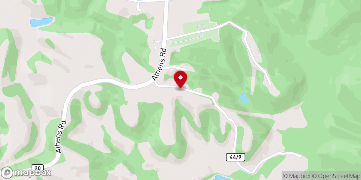Map showing location of Athens Church of God