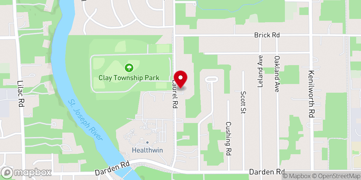 Map showing location of Unity of Michiana Spiritual Center