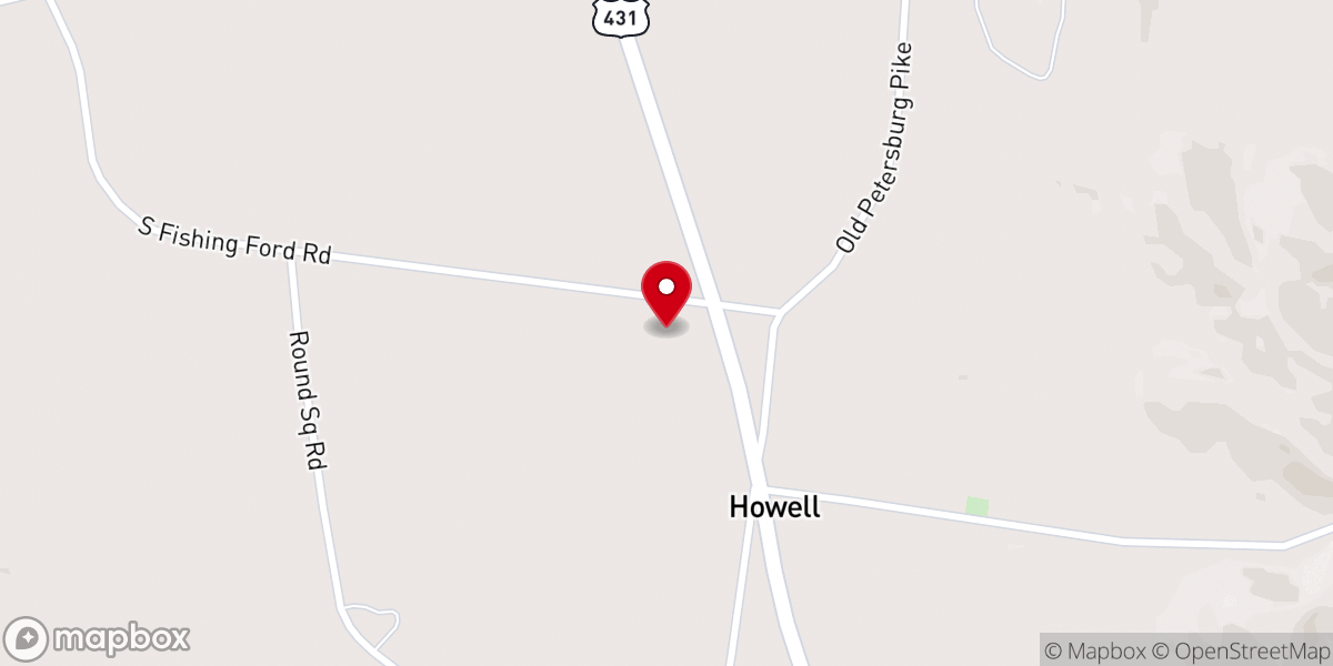 Map showing location of Howell First Baptist Church
