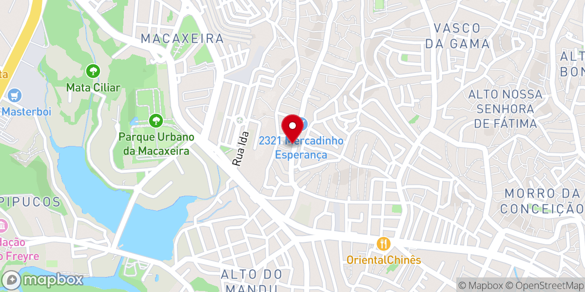 Map showing location of Igreja pentecostal coluna de fogo