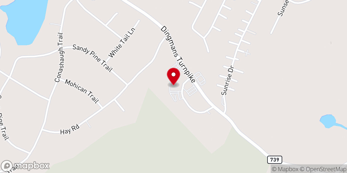 Map showing location of St. Vincent de Paul Church