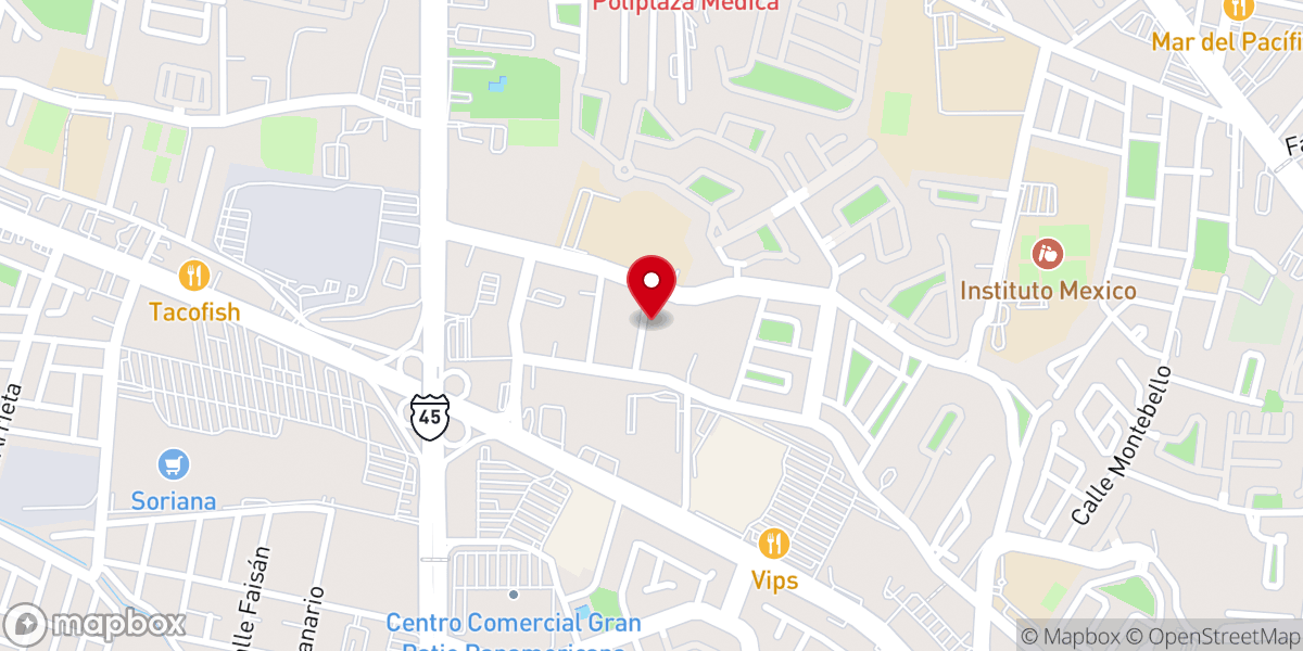 Map showing location of Centro Cristiano Vida Nueva