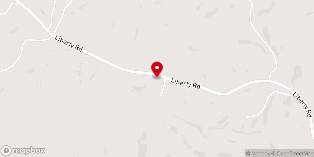 Map showing location of Antioch Baptist Church