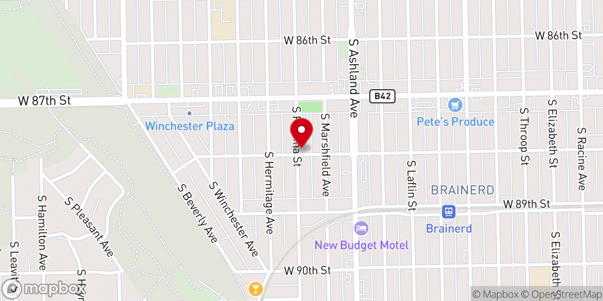 Map showing location of Aimwell Missionary Baptist Church