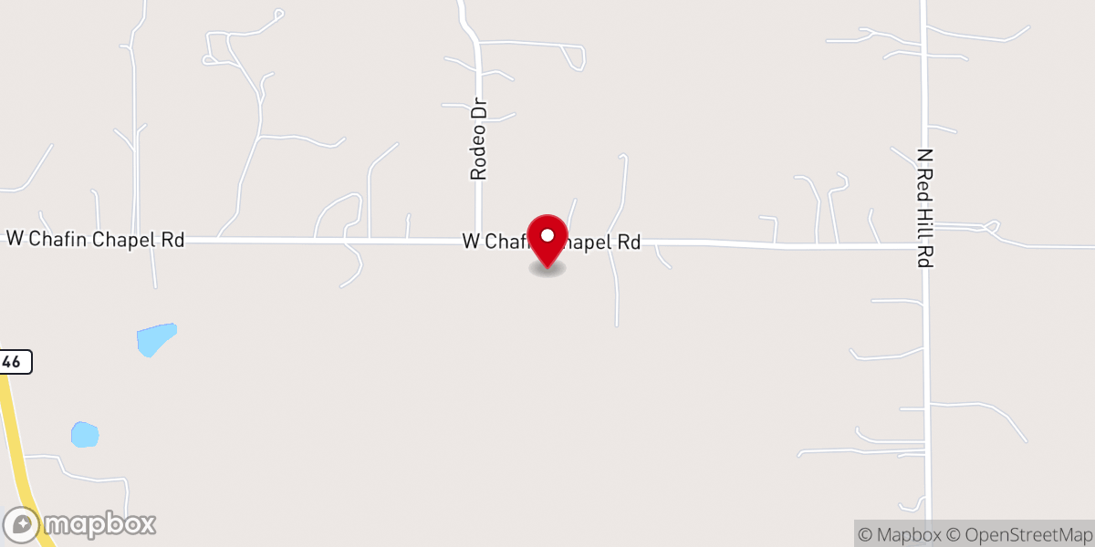 Map showing location of Ellettsville Coon Hunters Association