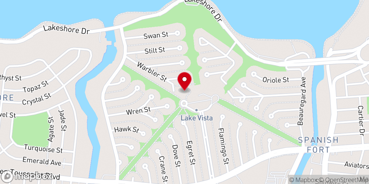 Map showing location of St. Pius X Catholic Church