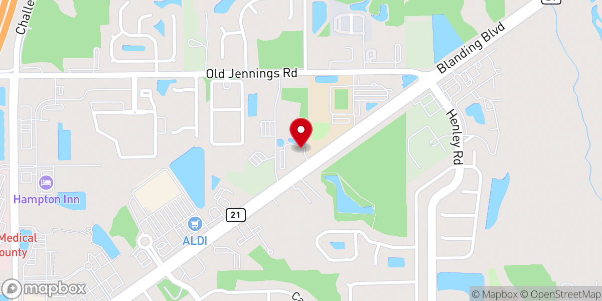 Map showing location of Saint Peters Lutheran Church