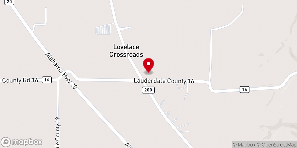 Map showing location of Glendale Church