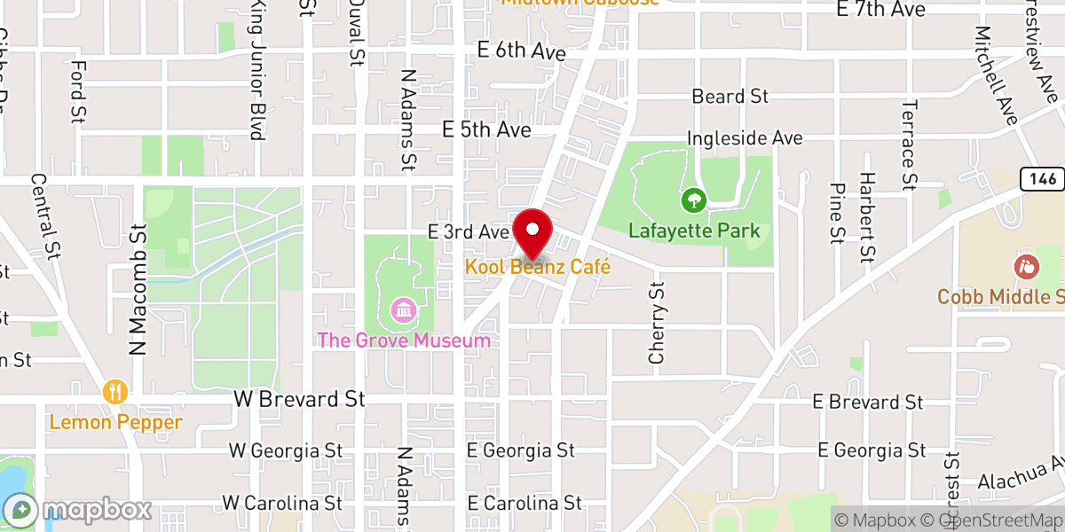 Map showing location of Mosaic Church