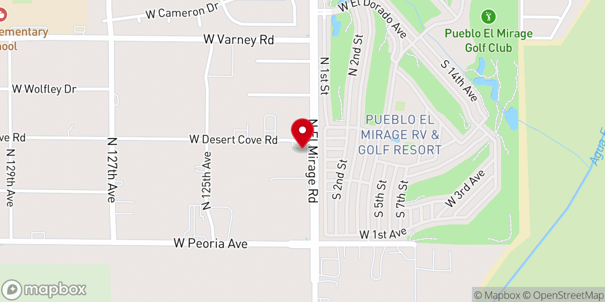 Map showing location of Sun Valley Mennonite Church