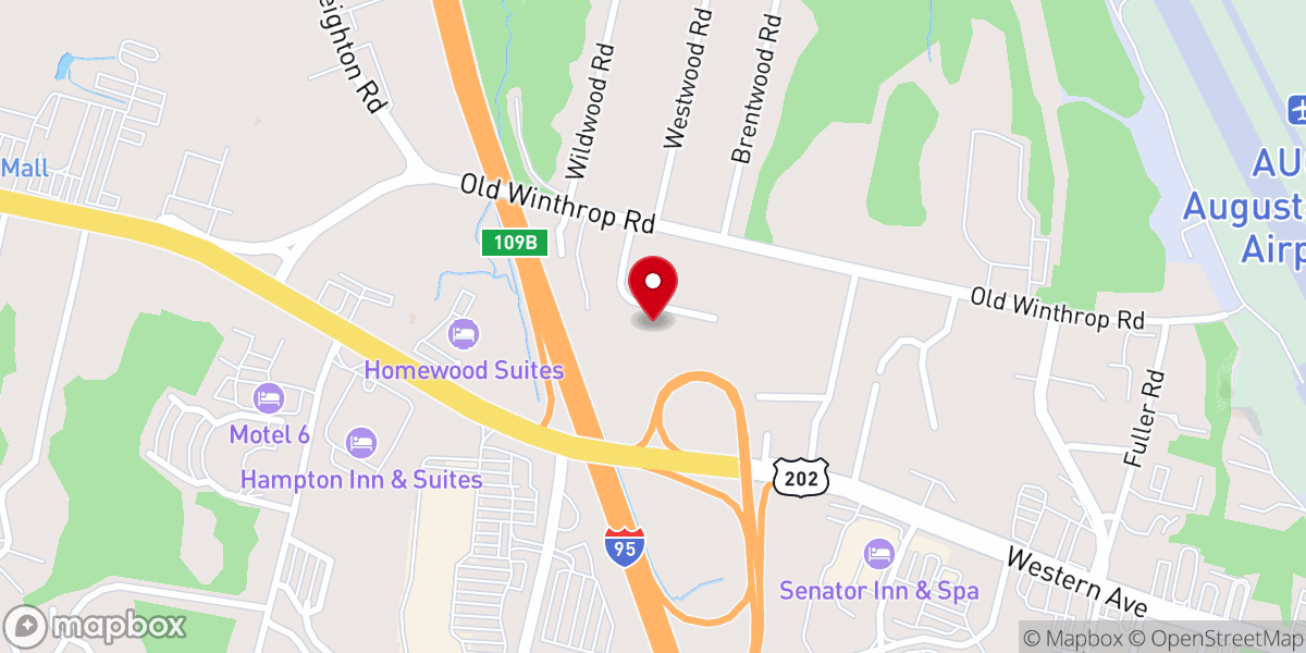 Map showing location of Augusta First Church of the Nazarene