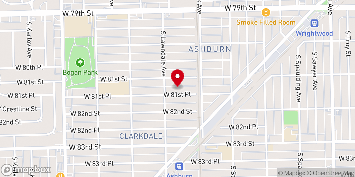 Map showing location of Gathering Worship Center