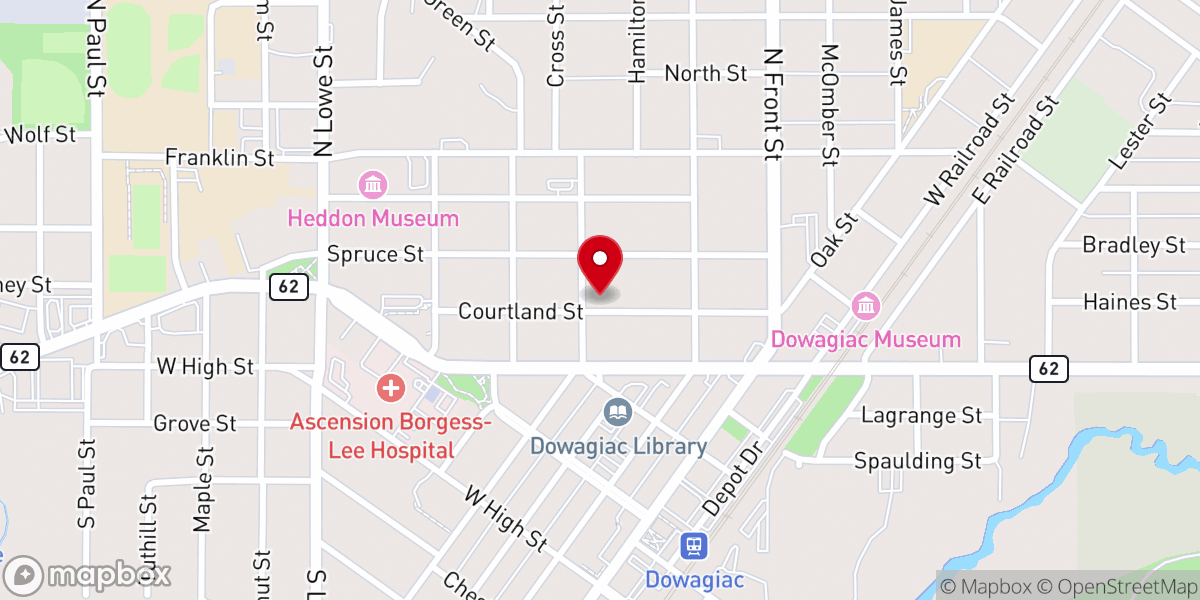 Map showing location of Federated Covenant Church