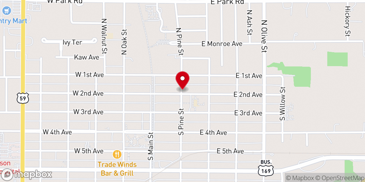 Map showing location of Living Waters Bible Temple