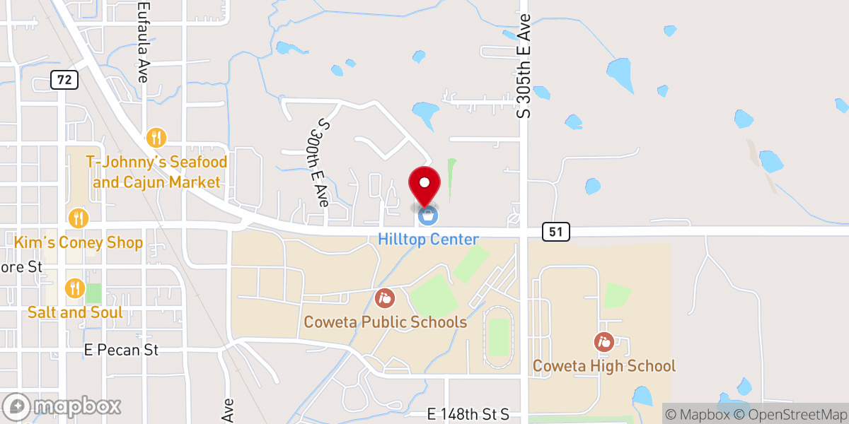 Map showing location of Eastside Church of Christ Corporation
