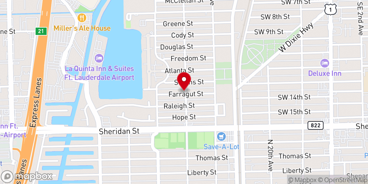 Map showing location of St Andrews Episcopal Church