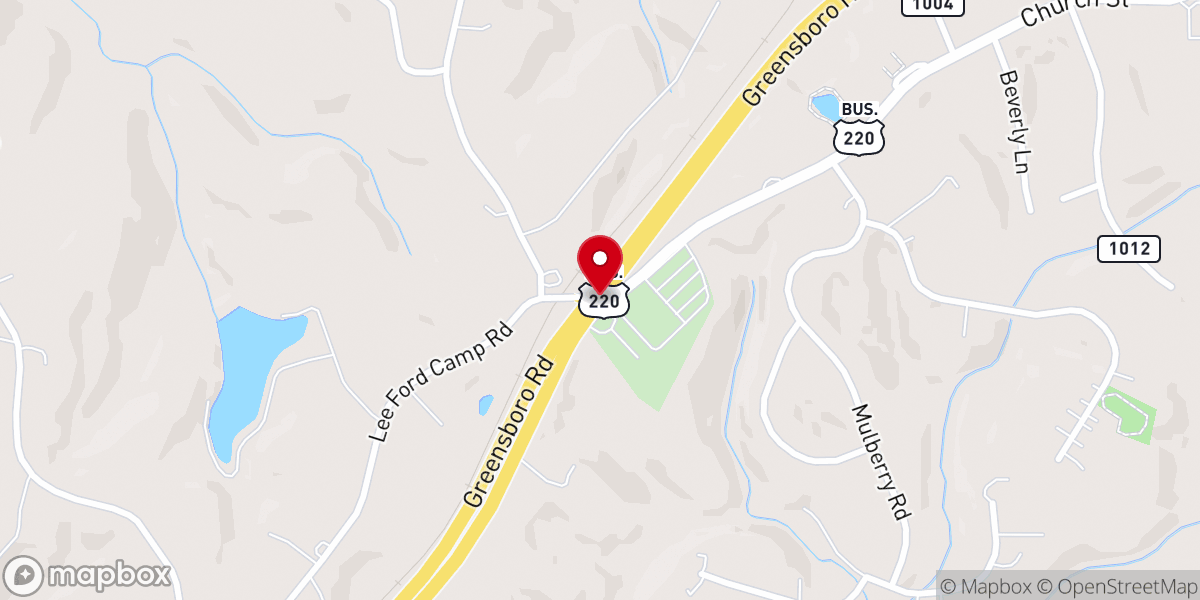 Map showing location of Ridgeway Memorial Services