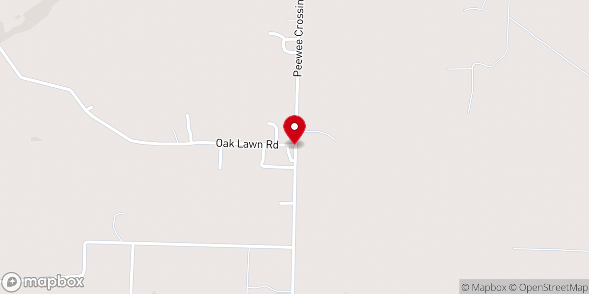 Map showing location of Ozark Mennonite School