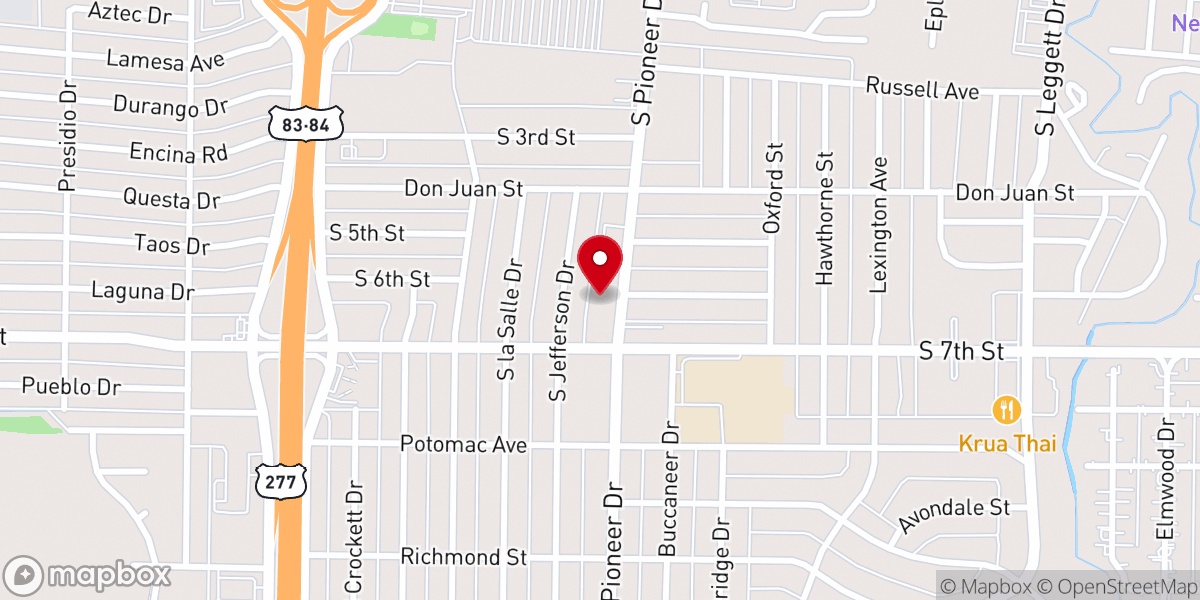 Map showing location of Abilene Baptist Social Ministries