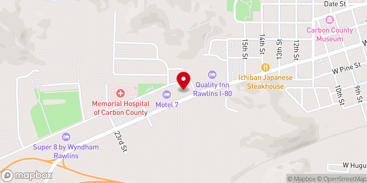 Map showing location of Real life Wyoming Church