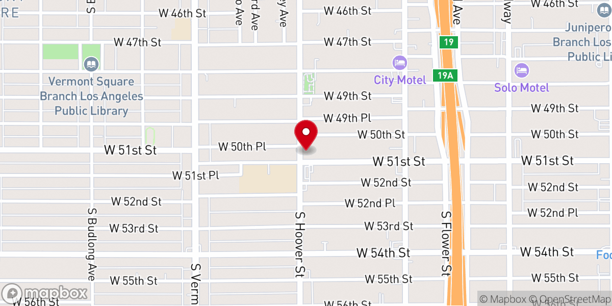 Map showing location of Carver Missionary Baptist Church