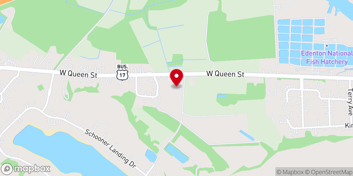 Map showing location of Chowan County Regional Fair