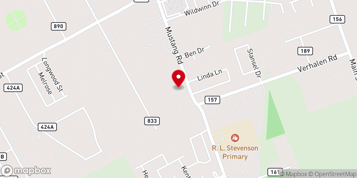 Map showing location of First Assembly of God